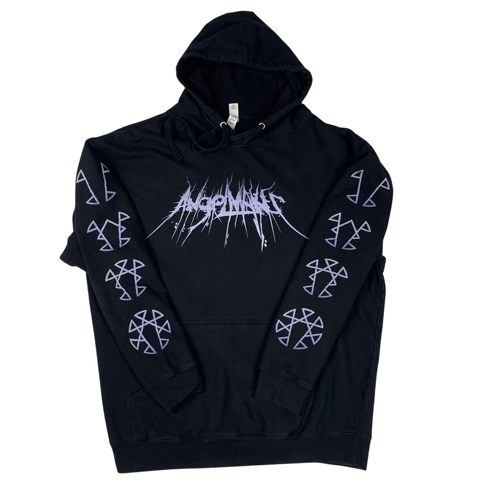 Angelmaker Sanctum Hoodie Mens 2XL Black Purple OOP Deathcore Band Merch Slam